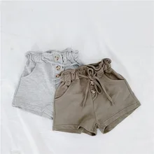 Летняя детская одежда шорты для девочек эластичные хлопковые шорты летние пляжные штаны спортивные шорты для девочек