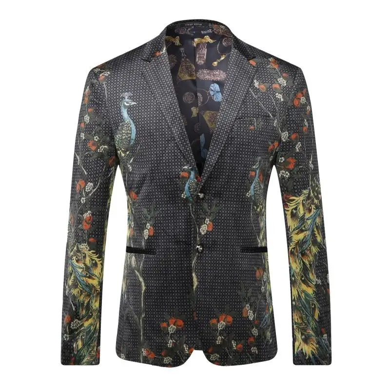 Formal Suit for Men Phoenix pattern High Quality Velveteen European