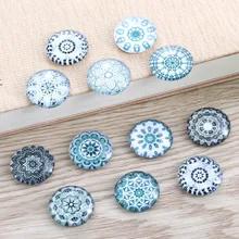 TYLFNL 50 шт микс калейдоскоп узор Круглый Стеклянный кабошон 16 мм 18 мм купол с плоской задней поверхностью DIY Ювелирные изделия Поиск S-010106