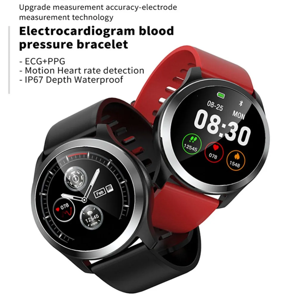 

Z03 Smart Bracelet Blood Pressure Heart Rate Monitor PPG+ECG Smart Sport Watch Wristband Fitness Tracker IP68 Waterproof