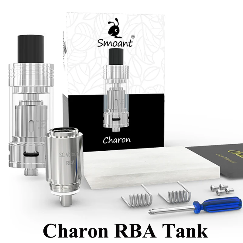 Vaporizer Vape Box Mod Tank Electronic Cigarette Atomizer E Cigarette Smoant Charon Tank RBA E Hookah