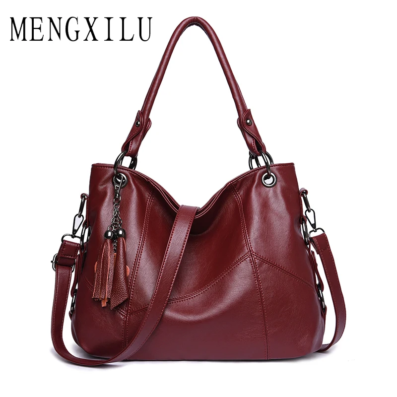 

MENGXILU Women Leather Handbags Women Messenger Bags Designer Crossbody Bags Women Bolsa Top-handle Bags Ladies Shoulder Bag New