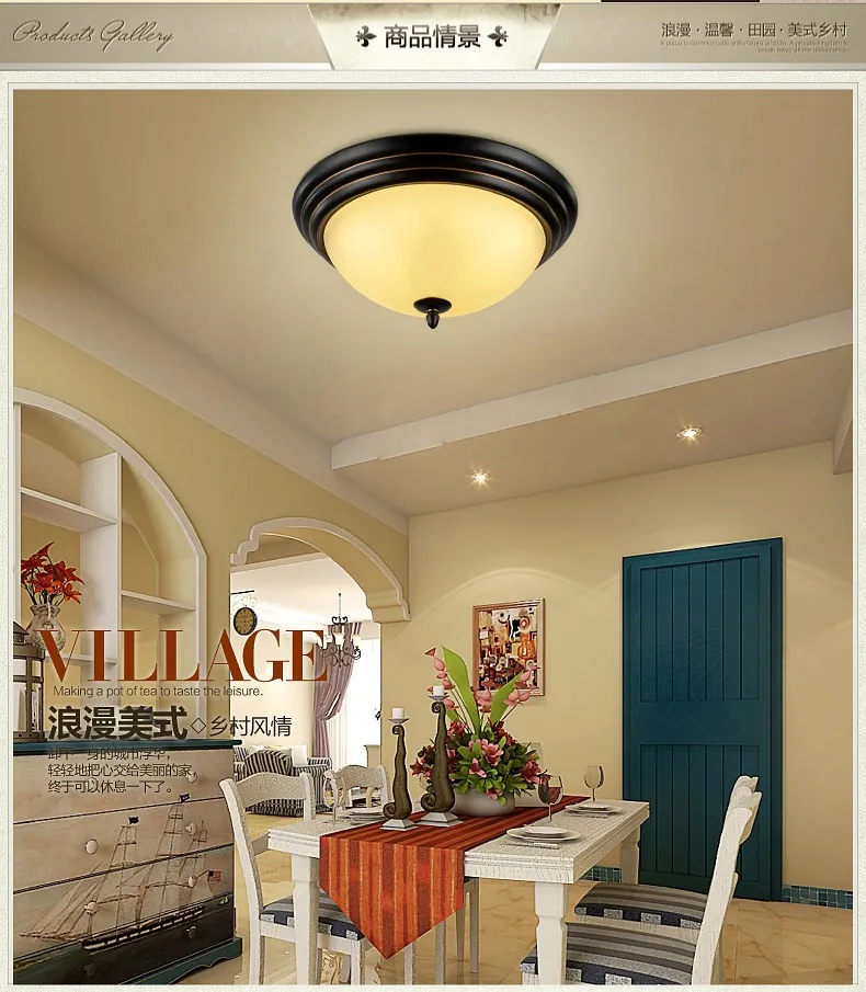 Американский винтажный Модный светодиодный потолочный светильник для ванной, балконное освещение, блеск, светодиодные потолочные светильники лампы