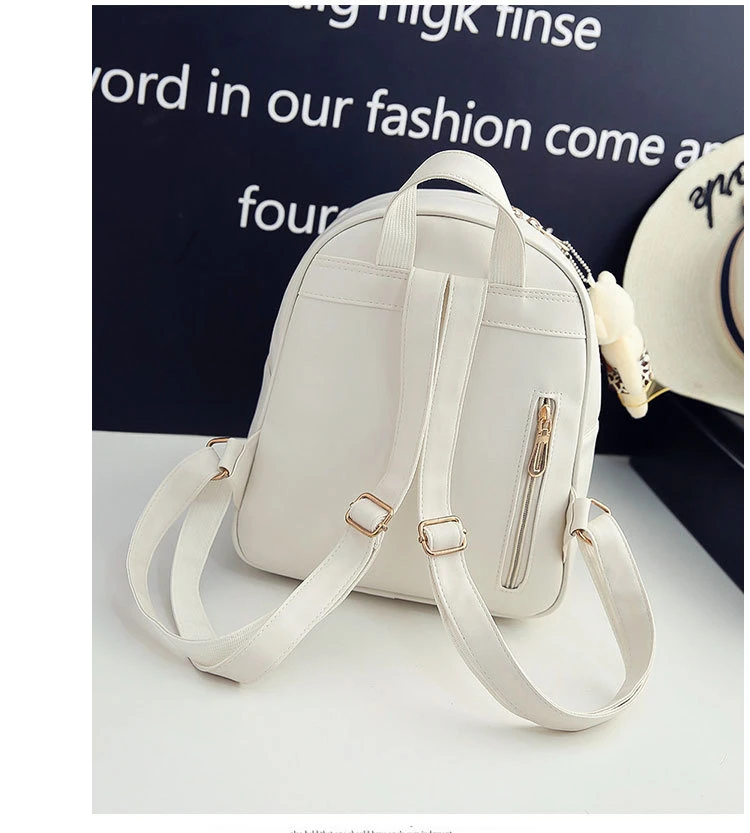 Amberler Fashion Women PU Leather Backpack Large Capacity Ladies Shoulder Travel Backpacks For Teenage Girls School Bags Female