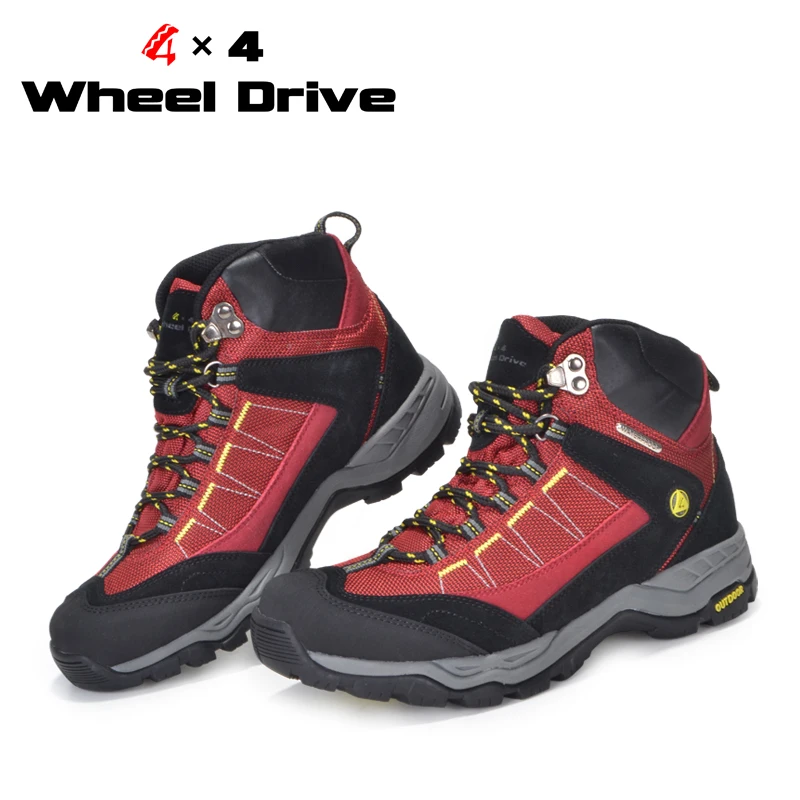 4x4 Wheel drive Waterproof outdoor boots Men hiking shoes Ladies' walking shoes Athletic shoes Free shipping Climbing shoes men