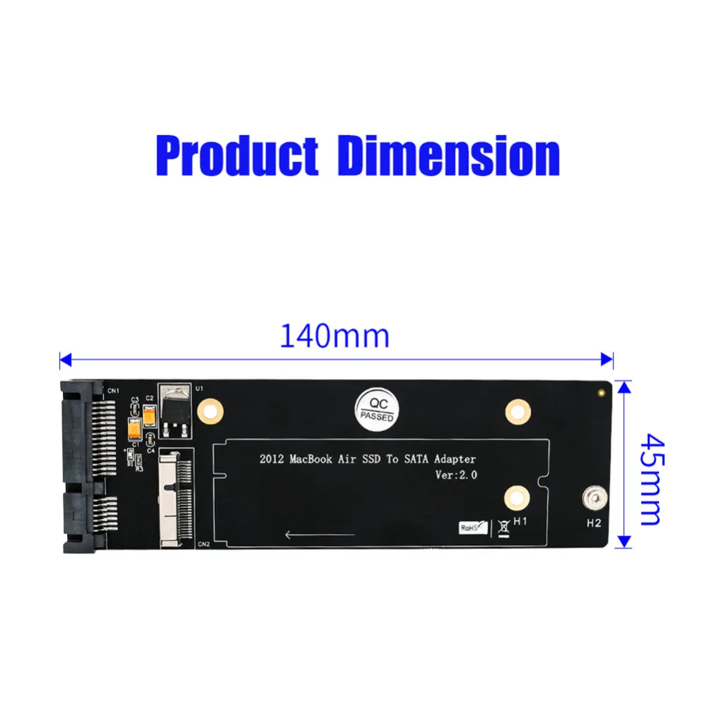 Карта адаптера SSD для MacBook Air/Pro Retina 2012 A1465 A1466 HDD на SATA|Компьютерные кабели и разъемы|