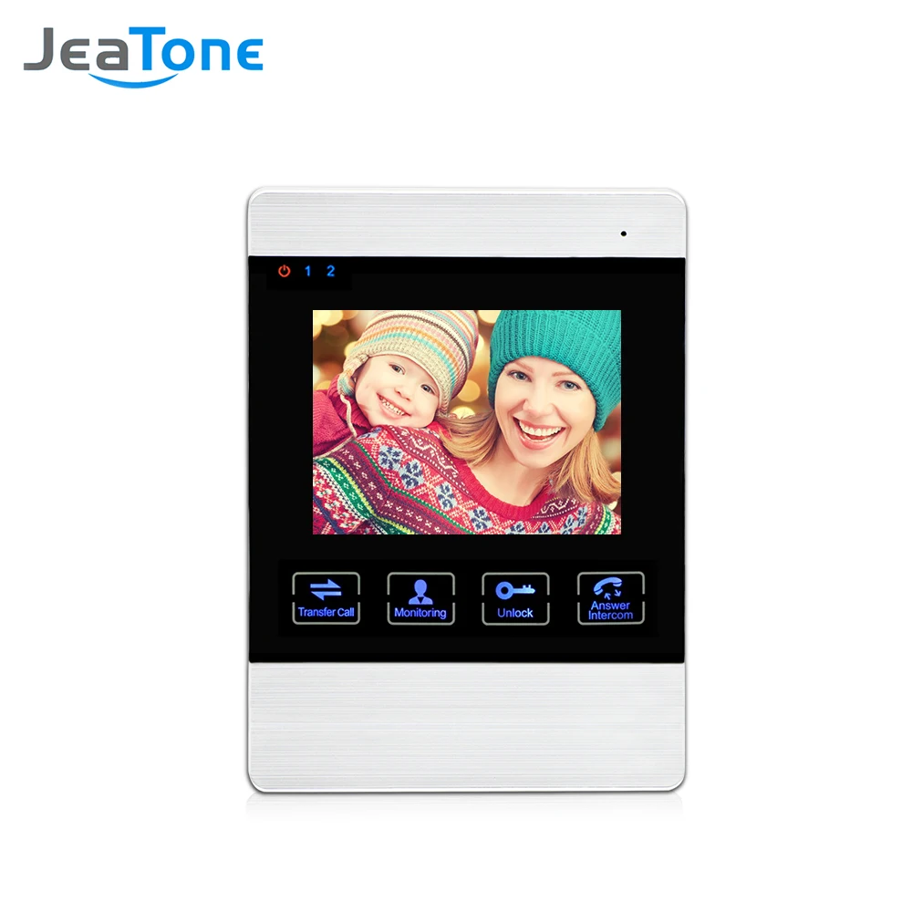 

JeaTone 4 inch LCD Video Door Phone Music Doorbell Intercom System Wired Indoor Monitor
