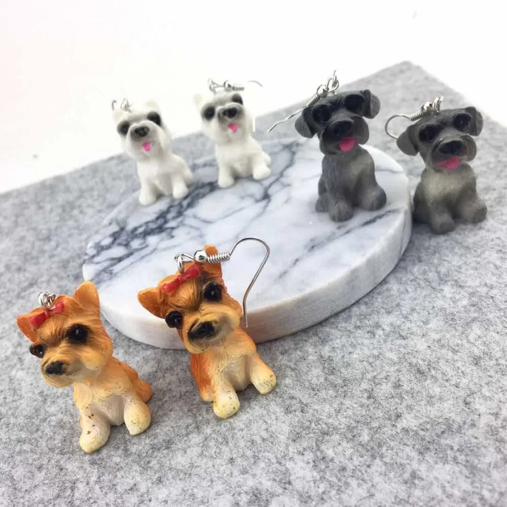 

Unique Cute 3D Vivid Dog Drop Earrings Spoof Funny Lovely Dog Long Drop Earrings Fashion Animal Jewelry For Girls Women Brincos