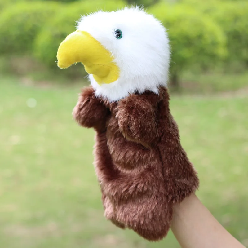 Eagle hand puppets Christmas gift 30cm Plush hand puppet toys Animals