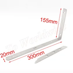 

Free Shipping 2pcs Stainless Steel 12 Inch 300x155mm Folding Movable Support Shelf Bracket