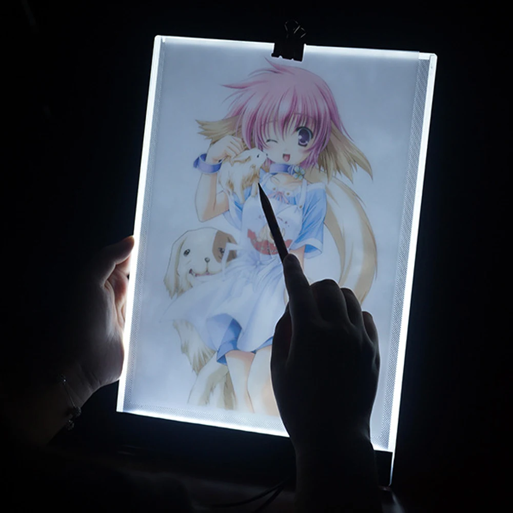 

LED lighted Drawing Board A4 light Pad Drawing Tablet Tracing Pad Sketch Book Blank Canvas for Painting Watercolor Acrylic Paint