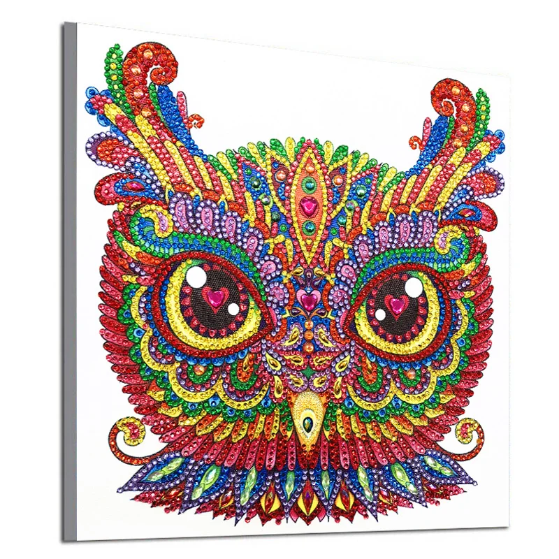 RUBOS DIY 5D Diamond Painting Cute Owl Special Bead Diamond Embroidery Big Pearl Rhinestones Mosaic Sale Gift Craft Hobby Decor (1)