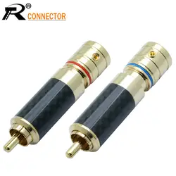2 шт./1 пара углеродного волокна RCA разъем RCA штекер адаптер видео/аудио провода разъем поддержка мм 8 мм кабель супер высокое качество