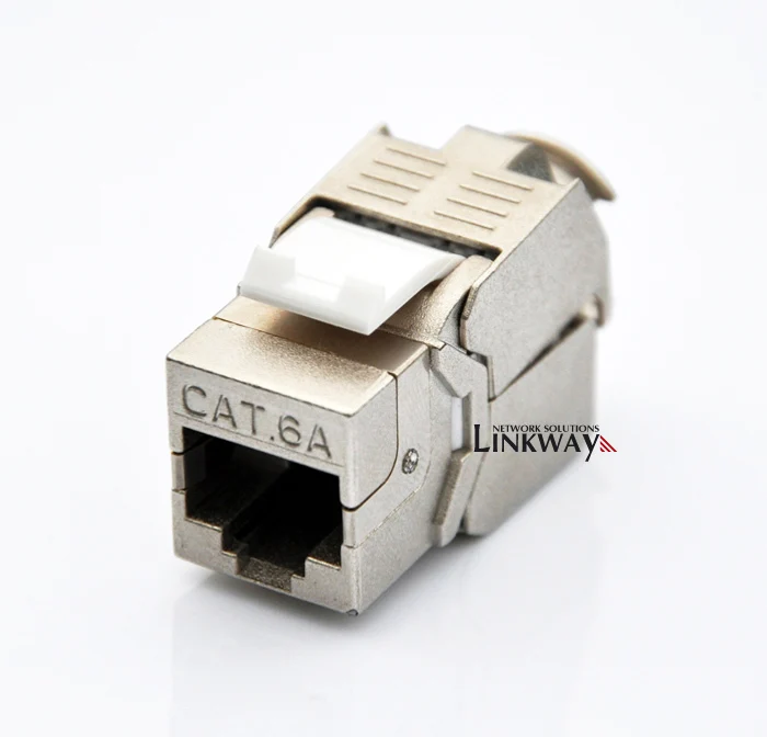 (12 шт./упак.) 10 Гб сетевой Cat6A (CAT.6A класс Ea) RJ45 экранированный разъем Keystone Jack также