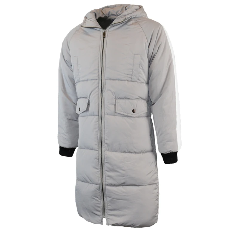 Autumn Winter Hooded Long Jacket Men Parka Quilted Padded