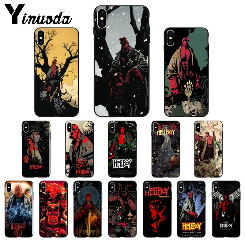 

Yinuoda Hellboy Rise of the Blood Queen TPU Soft Silicone Phone Case Cover for iPhone 6S 6plus 7 7plus 8 8Plus X Xs MAX 5 5S XR