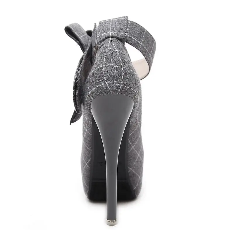 QianJiaoBaiHui Women Super High Heels Shoes Scottish plaid Colth Woman Pumps Sexy Bowtie Stiletto Party Club Shoes Women Heels QianJiaoBaiHui Women Super High Heels Shoes Scottish plaid Colth Woman Pumps Sexy Bowtie Stiletto Party Club Shoes Women Heels