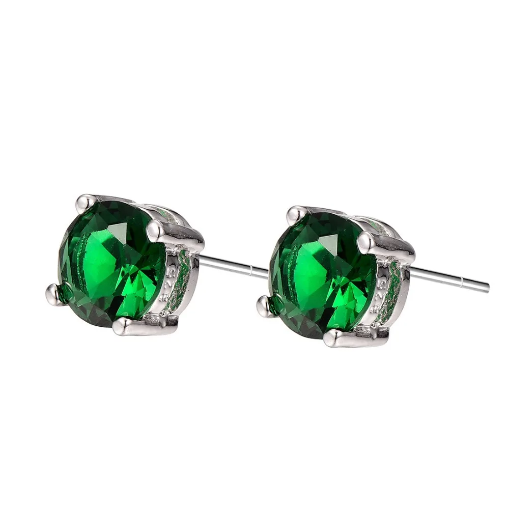 

New Arrival Simulated Emerald Women Earrings 925 Sterling Silver Free Shipping Newest Fashion Jewelry Earrings PE20