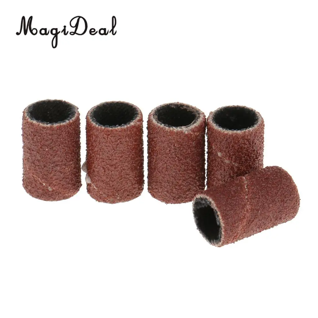 MagiDeal 50pcs 180' Sanding Bands Replacement Electric Nail Drill File Bits Suitable for manicure as well as pedicure