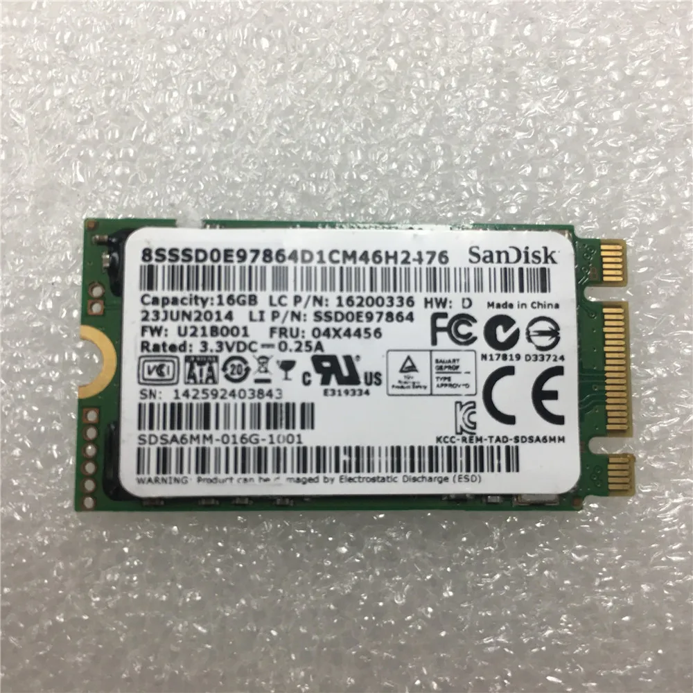 Portátil SSD 16G M.2 SATA6G STD para Lenovo 04X4456 SSD0E97864|Memorias  RAM| - AliExpress