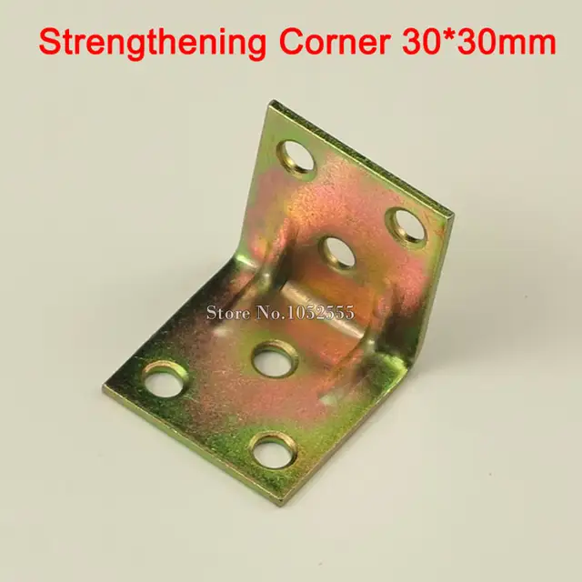 100pcs 30x30mm Iron Furniture Corner Brackets L Shape Connecting 100pcs 30x30mm Iron Furniture Corner