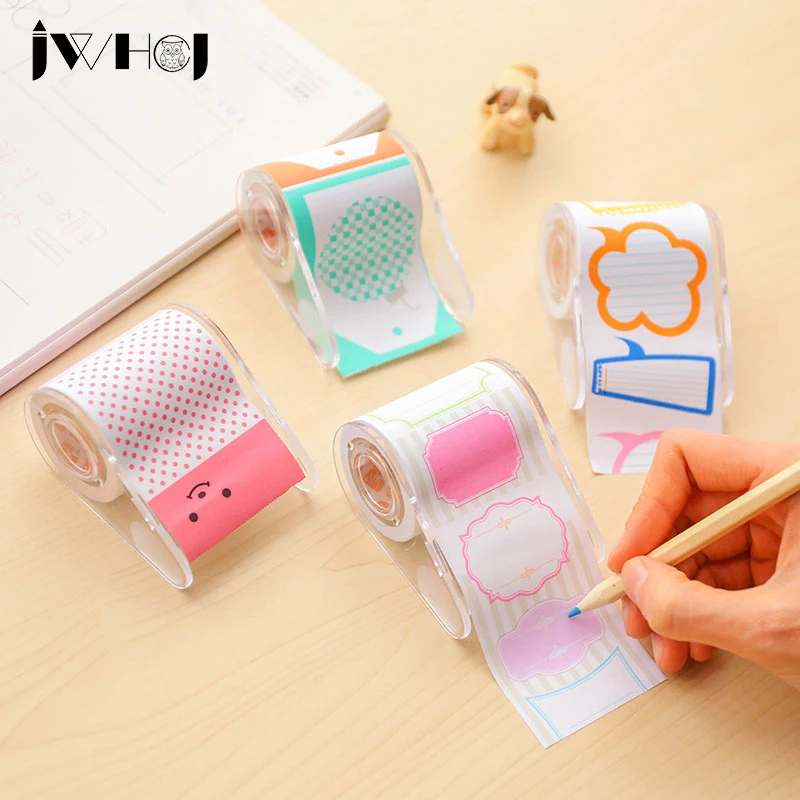 

1 pcs JWHCJ New With holder Post-it notes and replace Post-it notes notepad kawaii stationery office school supplies kids gift