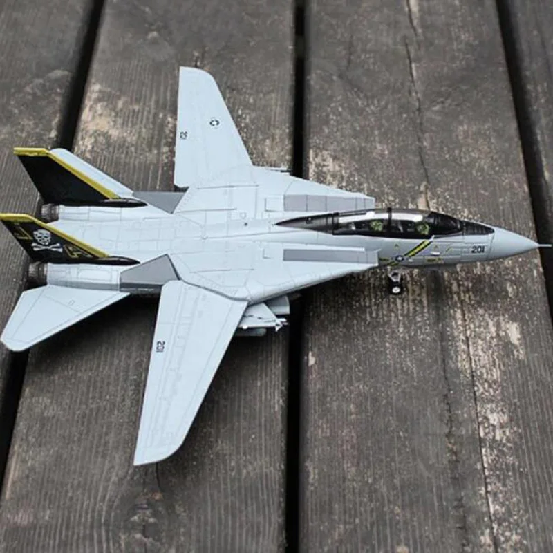 1/100 масштаб военная модель игрушки F14 Tomcat F-14A/B AJ200 VF-84 истребитель ВМС США ВВС литой металлический самолет модель игрушки