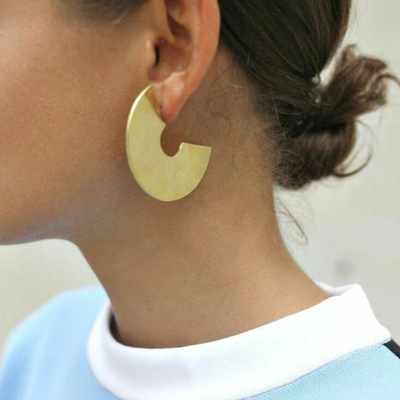 

XIYANIKE Fashion Shape Gold Color Zinc Alloy Earrings Women African Wedding Brincos Boho Bijoux Jewelry Party Gifts E996