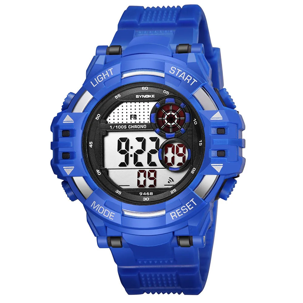 SYNOKE спортивные мужские часы G цифровой шок военный армейский Спорт светодиодный водонепроницаемый наручные часы мужские Relogio Masculino для подарка N50 - Цвет: Blue