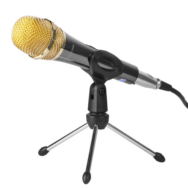 

Portable Microphone Desktop Triangle Bracket Adjustable Mic Stand Conference Live Shockproof Microphone Tripods Bracket Holder