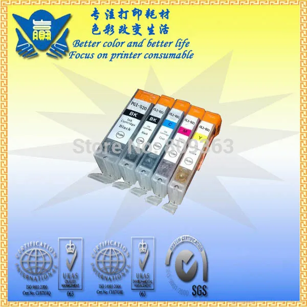 JIANYINGCHEN совместимый картридж Замена для Canon PGI520 CLI521 PIXMA MP540 MP545 MP620 MP630 (5 шт./лот) |