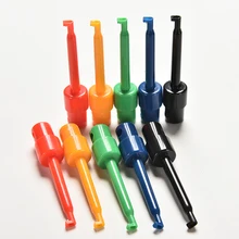 10pcs Multimeter Lead Wire Kit Test Hook Clip Electronic Mini Test Probe Set Red White Blue Black Purple