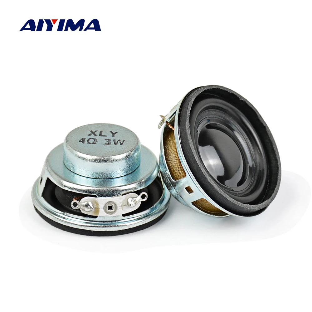 AIYIMA 2 шт 40 мм портативная аудио Колонка 1,5 дюймов HiFi 4Ohm 3 Вт Полнодиапазонный динамик для Bluetooth громкий динамик DIY