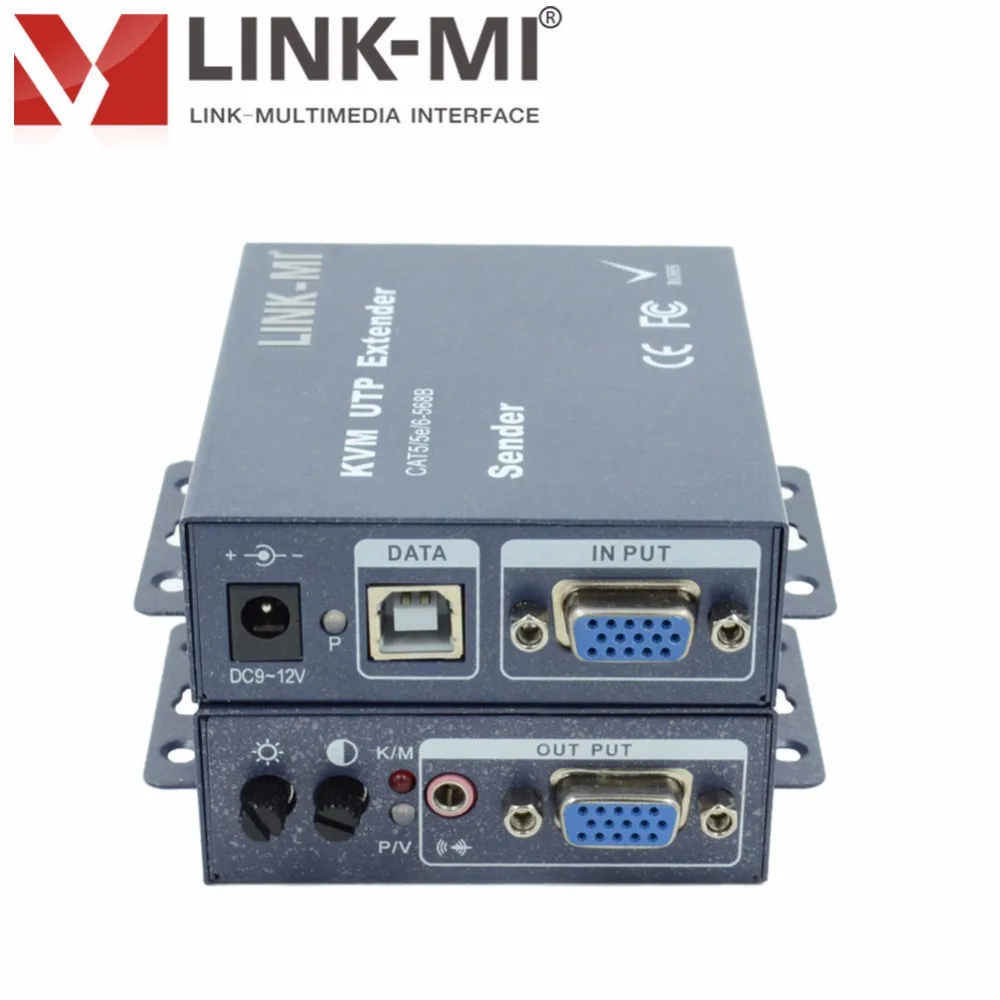LINK-MI LM-K101TRU 100 м USB KVM UTP Extender приемник передатчик по одной Cat5e/6 utp кабель HDMI USB KVM удлинитель по RJ45