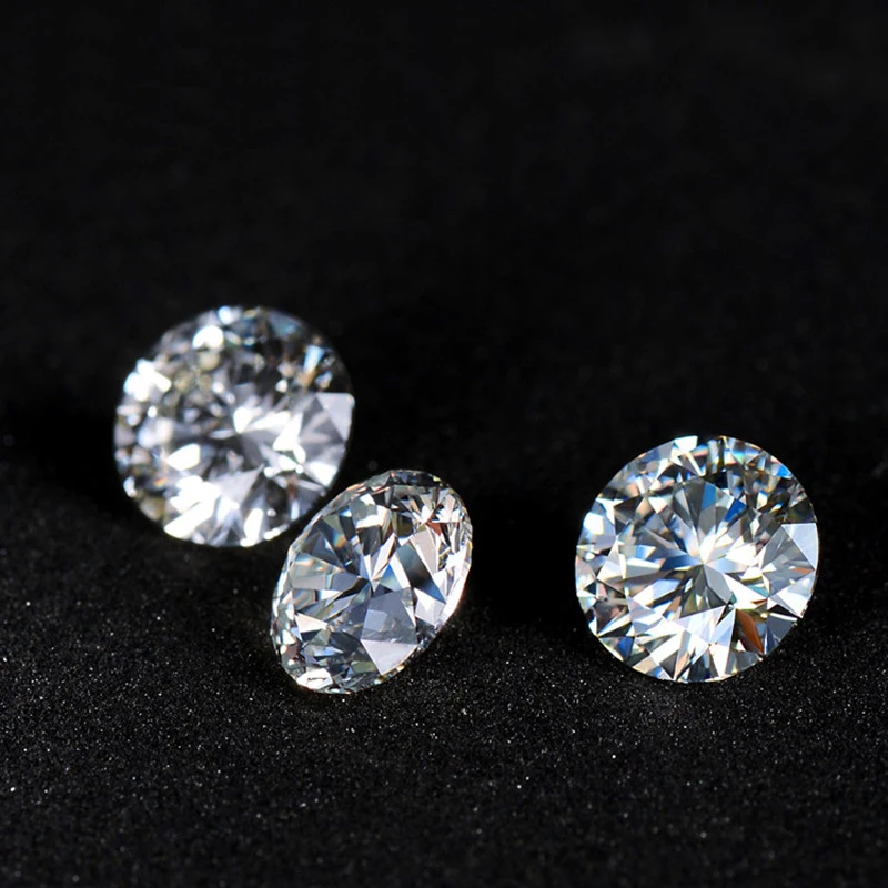 EDI DEF Color Grade Loose Moissanites 1.5 Carat 7.5mm Round Brilliant Moissanites Diamond Jewelry Test Positive As Diamond Does