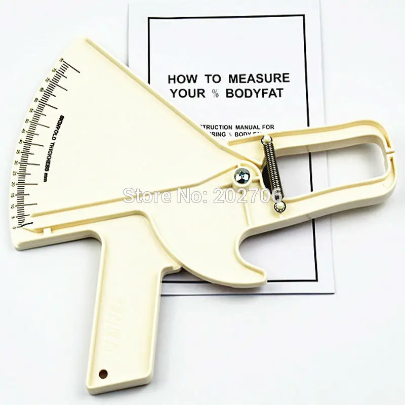 

0-80mm Slim Guide Skinfold Caliper - Measure Body Fat - fat lose body PLICOMETRO fat caliper White color 5pcs/lot