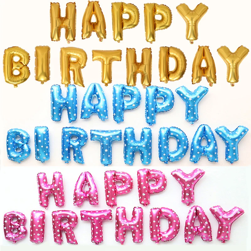 

13Pcs 16inch Balloon Inflatable Aluminum Foil Helium Balloons Birthday Wedding Party Decoration Celebration Supplies