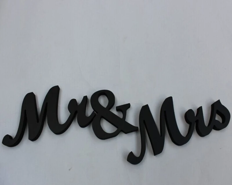 Wooden MR & MRS Wedding Signs For Sweetheart Love Wedding Sign Table Numbers Letters Decorations Marriage Accessories