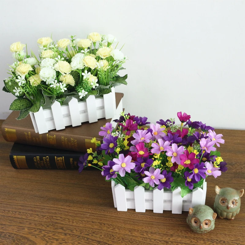 JAROWN Simulation Flower Set Home Living Room Window Lay Wedding Decoration Restaurant  Cafe Decorate Fake Flower Pot Landscape (17)