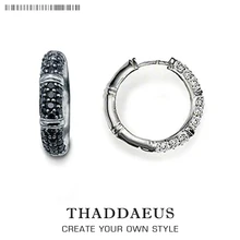 Бамбуковые навесные серьги-кольца, Томас Стиль Glam Fashion хорошее украшение для женщин, Ts подарок в 925 пробы серебро