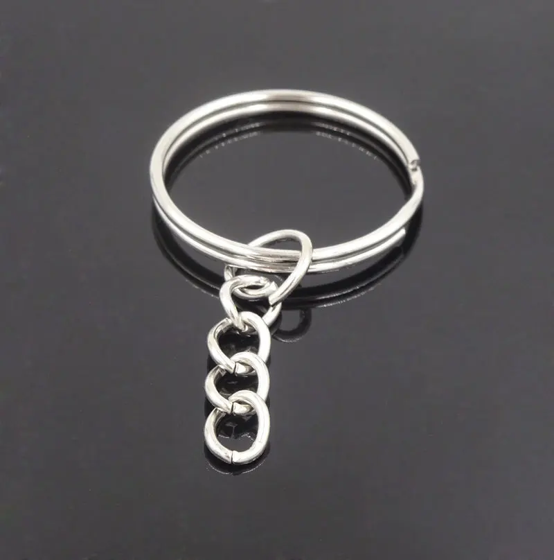 Buy 200Pcs Split Keychain Rings With Link Chain 25mm