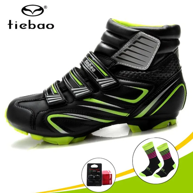 

TIEBAO Cycling Shoes Men 2018 Winter Windproof mountain Bike Self-Locking Shoes Bicycle Ankle Boot Sapatilha Ciclismo Zapatillas