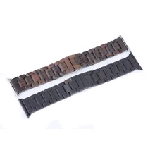 Новое Прибытие 100% Природный Ebony Деревянный Ремешок Для Apple iWatch Ремешок Древесины Смотреть Полосы с Адаптером Для Apple Наблюдать 38mm42mm