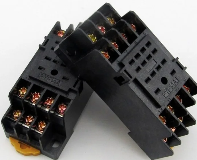 Pyf14a 14 Pin Terminal Relay Socket Base Black For My4nj Base Hh54p