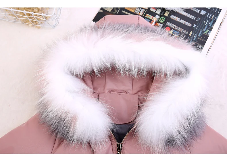 AYUNSUE Новая мода зима 90% утиный пух куртка для женщин Роскошный натуральный мех пальто длинный пуховик с капюшоном парка casaco LX2263