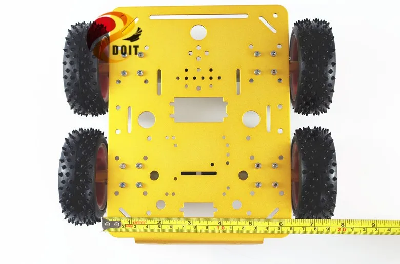 DOIT C300 Алюминий сплав металла 4wd колеса автомобиля шасси для Esp8266 Development kit удаленного Управление DIY RC игрушки Smart трек