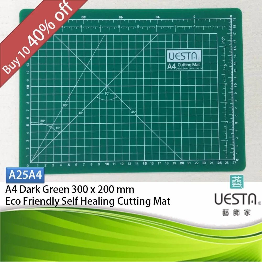 900 x 600 mm UESTA A1 Tappetino da Taglio 5 Strati PVC Cutting Mat Tappetini Per Taglio Verde