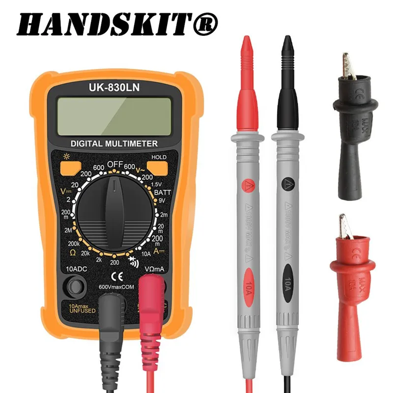

Handskit Digital Multimeter Portable AC/DC Voltage Meter Professional Tester Multimeter Electrical Instrumentation Free Shipping