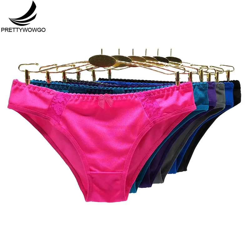 

Prettywowgo 1 pcs Hot Sale Woman Panties 2019 Polyester Sexy Lace Women Briefs M L XL 9301