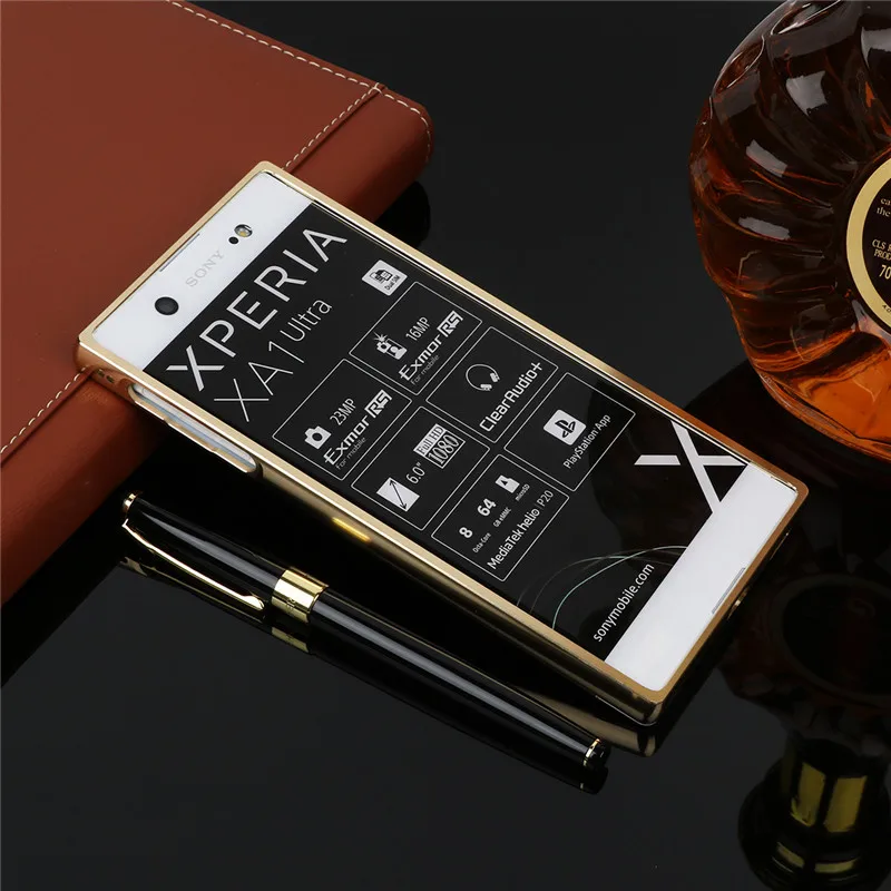 Зеркальный чехол для Sony XA1 G3112 алюминиевый металлический корпус с зеркалом
